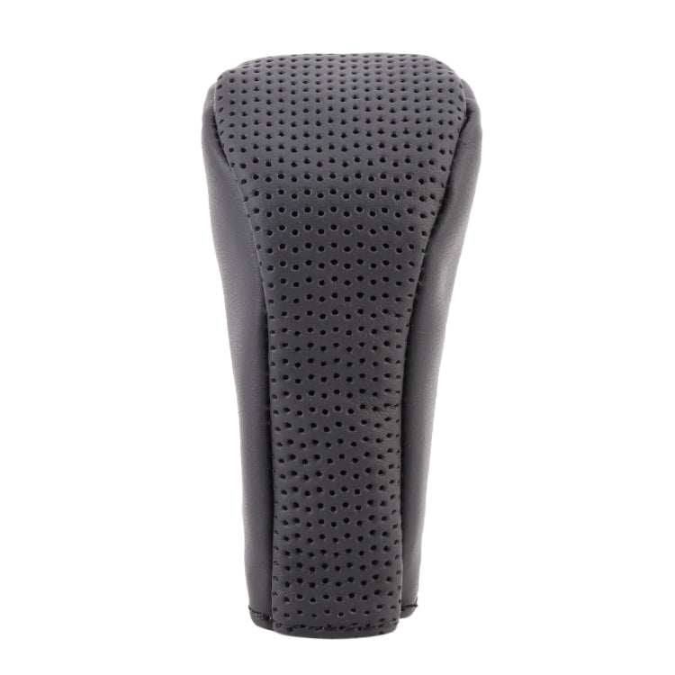 Universal Nonslip Breathable Genuine Leather Car Gear Shift Knob Cover