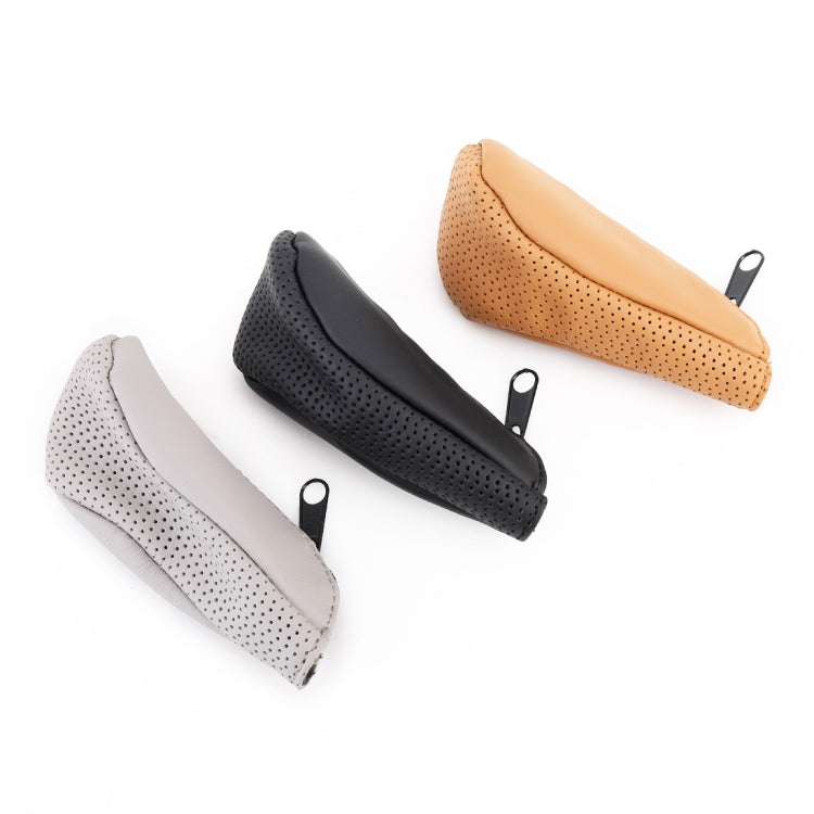 Universal Nonslip Breathable Genuine Leather Car Gear Shift Knob Cover