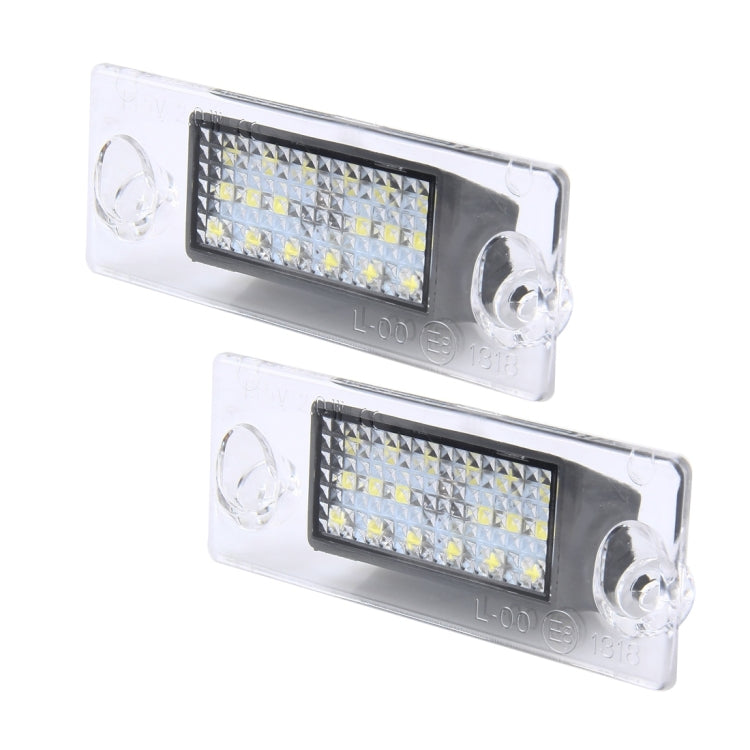 2 PCS License Plate Light with 18  SMD-3528 Lamps for Audi，2W 120LM, DC12V (White Light), For Audi  with 18 SMD-3528 Lamps - HoMEdemic™ 