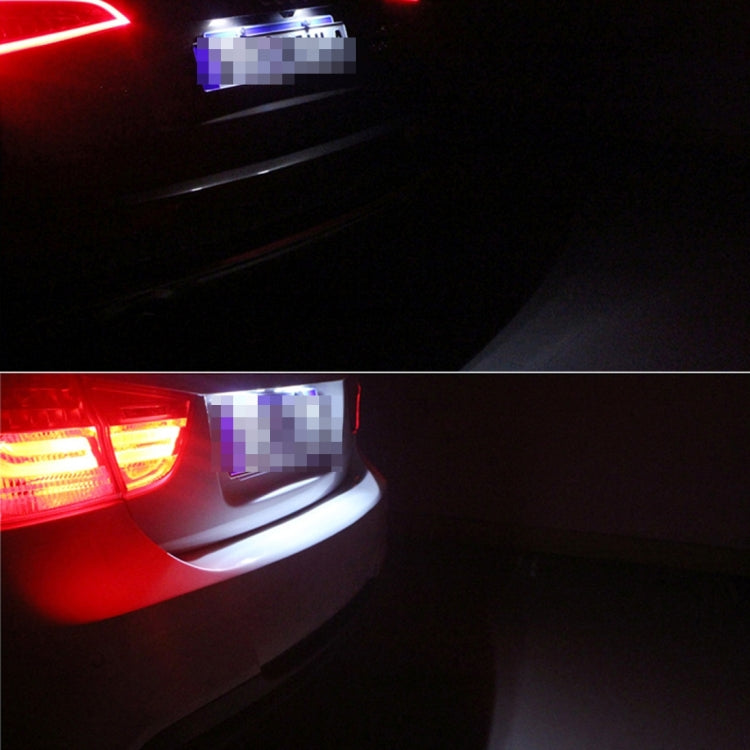 2 PCS License Plate Light with 18  SMD-3528 Lamps for Audi，2W 120LM, DC12V (White Light), For Audi  with 18 SMD-3528 Lamps - HoMEdemic™ 