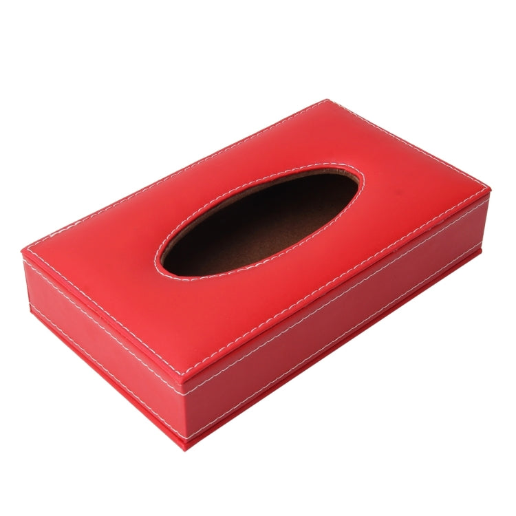 Universal Home Office Hotel Car Facial Tissue Box Case Holder Tissue Box Fashion and Simple Paper Napkin Bag (Not Include Napkin), Without Napkin(Red)