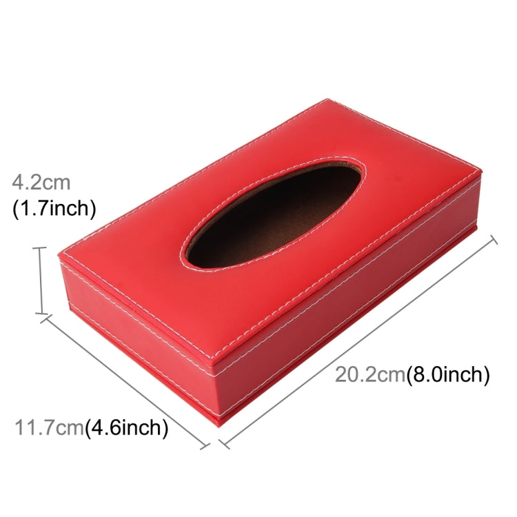 Universal Home Office Hotel Car Facial Tissue Box Case Holder Tissue Box Fashion and Simple Paper Napkin Bag (Not Include Napkin), Without Napkin(Red)