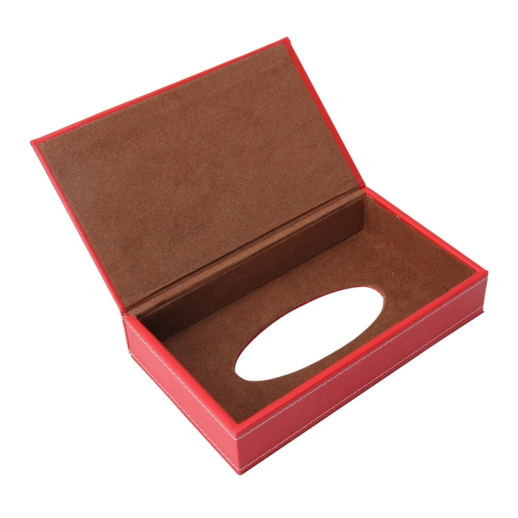 Universal Home Office Hotel Car Facial Tissue Box Case Holder Tissue Box Fashion and Simple Paper Napkin Bag (Not Include Napkin), Without Napkin(Red)