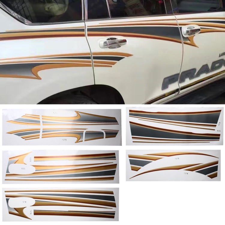 5 PCS SUV Body Decorative Strip Brand Car Streamline Shining Sticker for Toyota Prado4000 2011 Version, For 2011 Version Prado 4000 - HoMEdemic™ 
