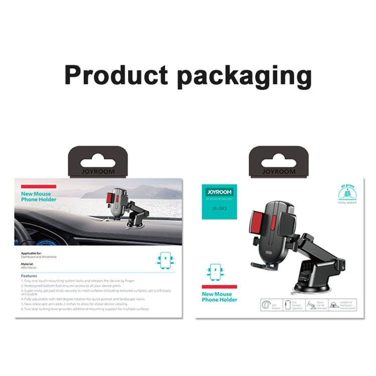 JOYROOM JR-OK3 Car New Mouse Phone Holder (Black Red) - HoMEdemic™ 