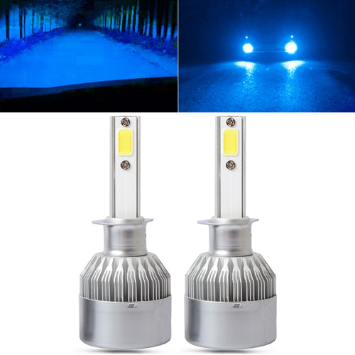 2 PCS  H1 18W 1800 LM 8000K IP68 Canbus Constant Current Car LED Headlight with 2 COB Lamps, DC 9-36V - HoMEdemic™ 