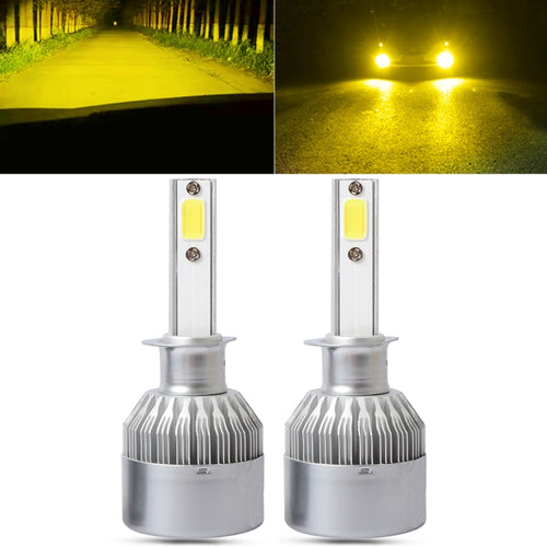 2 PCS  H1 18W 1800 LM 8000K IP68 Canbus Constant Current Car LED Headlight with 2 COB Lamps, DC 9-36V - HoMEdemic™ 