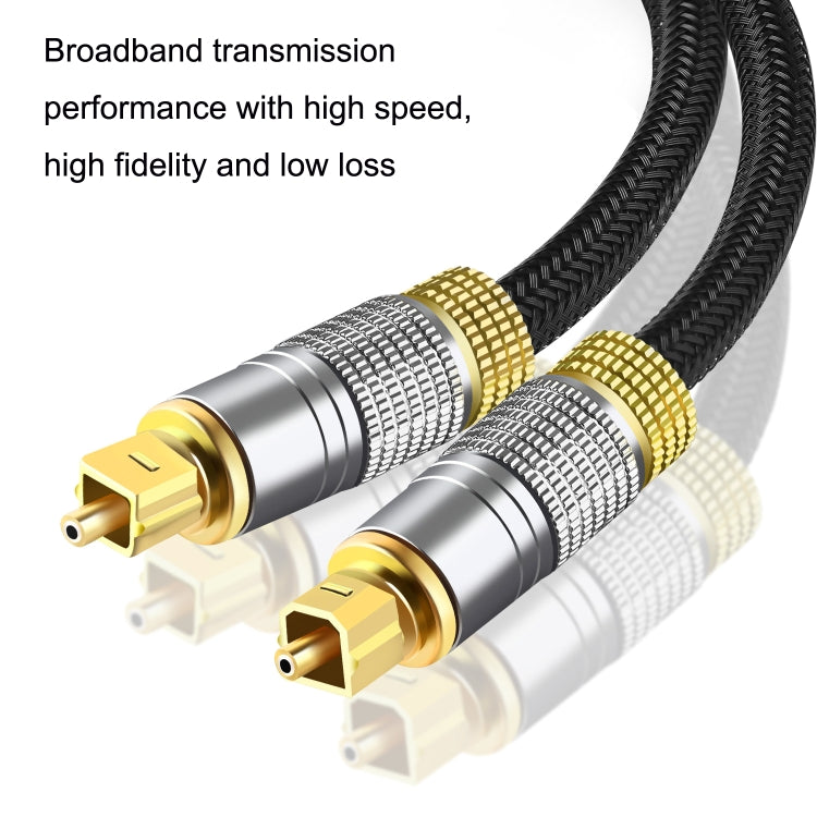 CO-TOS101 1.5m Optical Fiber Audio Cable Speaker Power Amplifier Digital Audiophile Square To Square Signal Cable(Bright Gold Plated) - HoMEdemic™ 