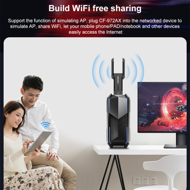 COMFAST 972AX 5400Mbps WiFi6 Free Drive USB Wireless Network Card - HoMEdemic™ 