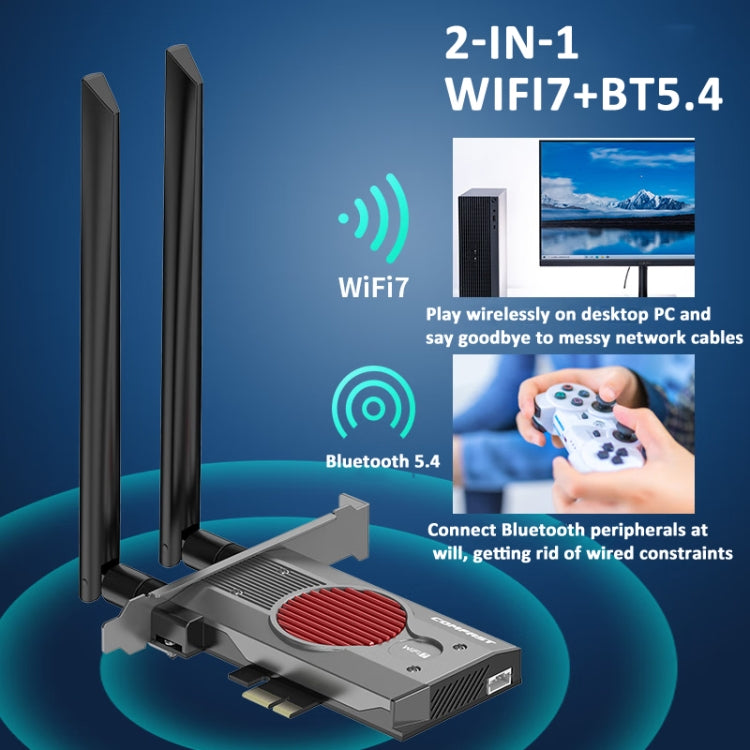 COMFAST BE200MAX 8774Mbps WiFi7 Network Card Bluetooth 5.4 Tri-Band PCIE WiFi Receiver - HoMEdemic™ 