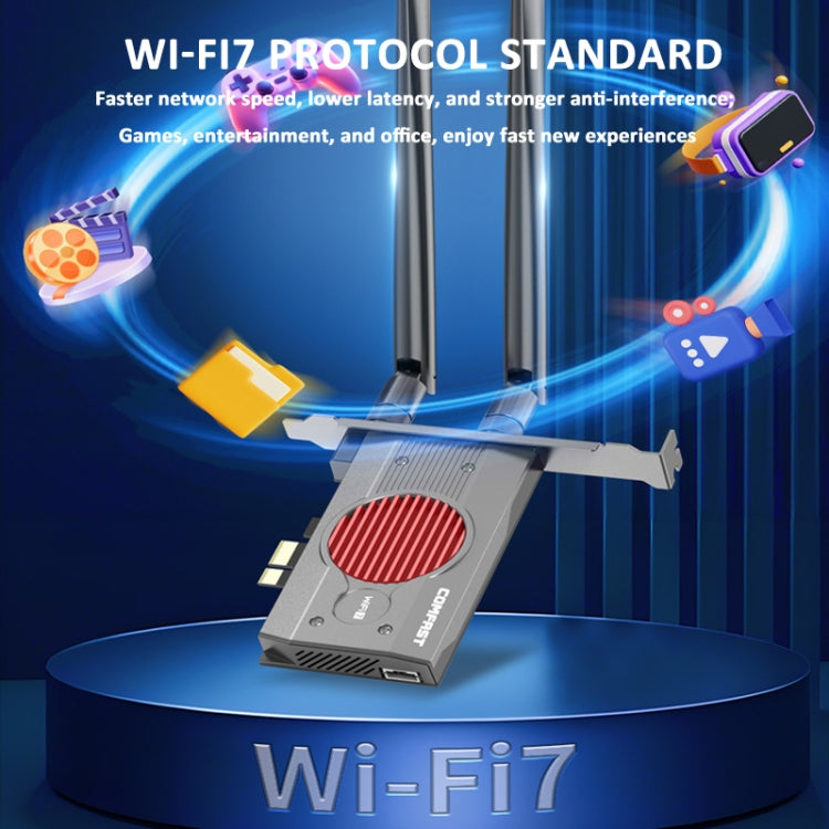 COMFAST BE200MAX 8774Mbps WiFi7 Network Card Bluetooth 5.4 Tri-Band PCIE WiFi Receiver - HoMEdemic™ 