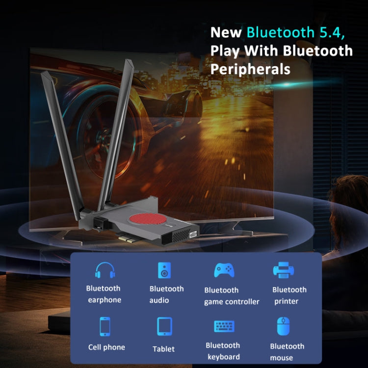 COMFAST BE200MAX 8774Mbps WiFi7 Network Card Bluetooth 5.4 Tri-Band PCIE WiFi Receiver - HoMEdemic™ 