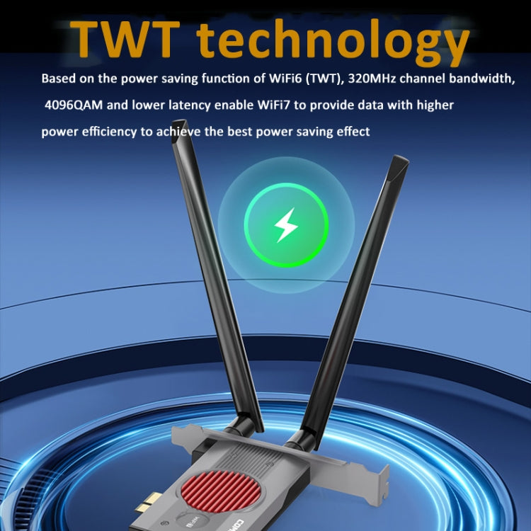 COMFAST BE200MAX 8774Mbps WiFi7 Network Card Bluetooth 5.4 Tri-Band PCIE WiFi Receiver - HoMEdemic™ 