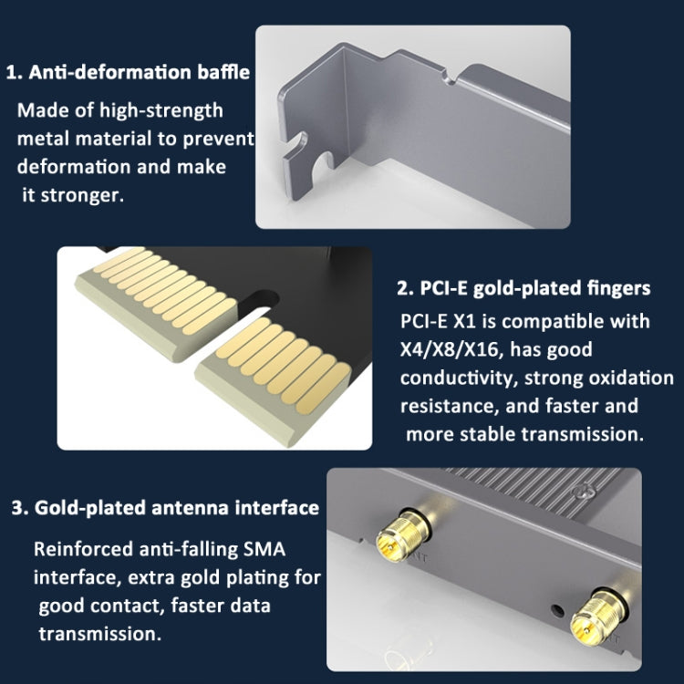 COMFAST BE200MAX 8774Mbps WiFi7 Network Card Bluetooth 5.4 Tri-Band PCIE WiFi Receiver - HoMEdemic™ 