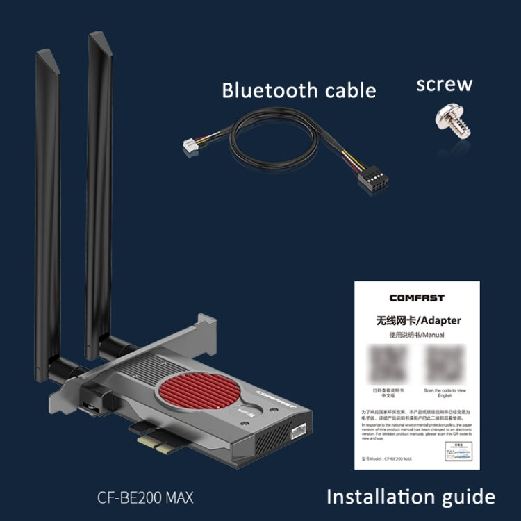 COMFAST BE200MAX 8774Mbps WiFi7 Network Card Bluetooth 5.4 Tri-Band PCIE WiFi Receiver - HoMEdemic™ 