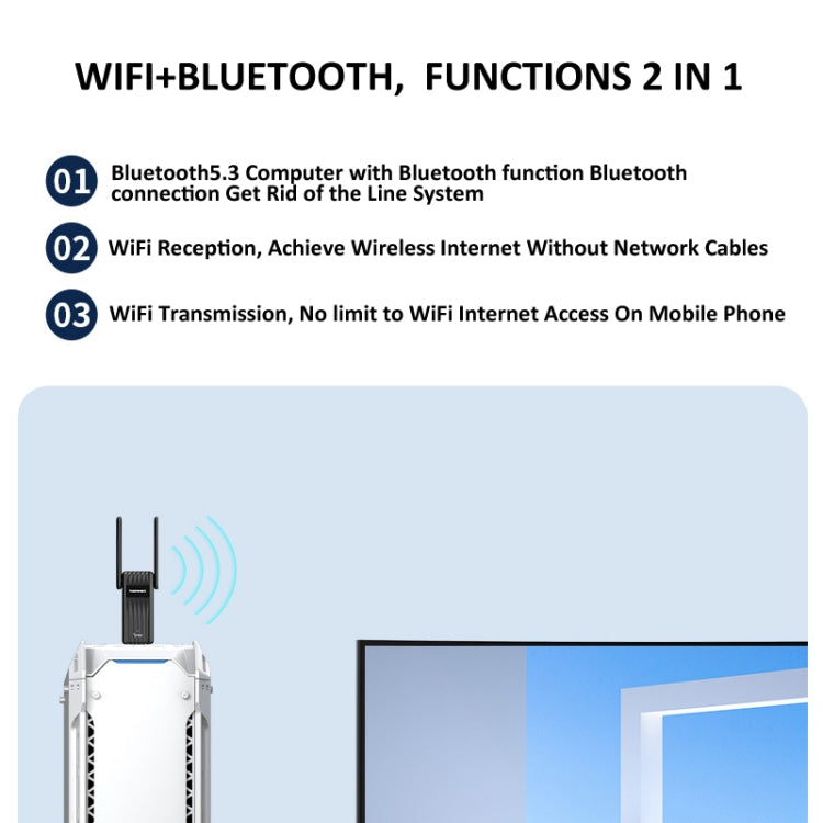 COMFAST CF-943F 900Mbps Wifi6 Bluetooth Network Card 2.4G/5G USB Adapter - HoMEdemic™ 