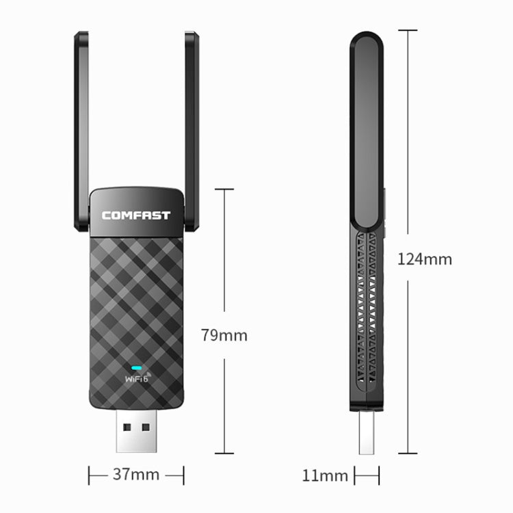 COMFAST CF-952AX V2 1800Mbps Dual Band Wireless Network Card WiFi6 USB Adapter - HoMEdemic™ 