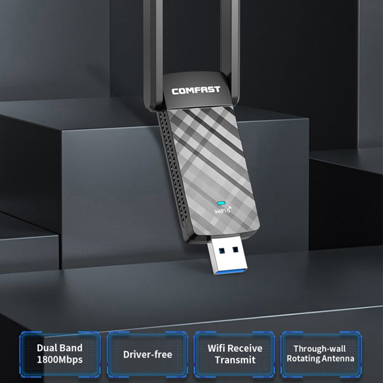 COMFAST CF-952AX V2 1800Mbps Dual Band Wireless Network Card WiFi6 USB Adapter - HoMEdemic™ 