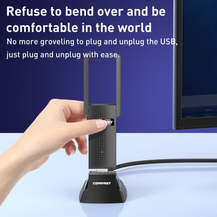 COMFAST CF-U318 1.2m High Speed USB 3.0 Extension Cable with Base(Black) - HoMEdemic™ 