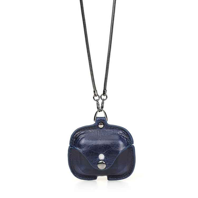 CONTACTS FAMILY CF1122A  AirPods Pro Leather Protective Case with Necklace for AirPods Pro(Blue) - HoMEdemic™ 