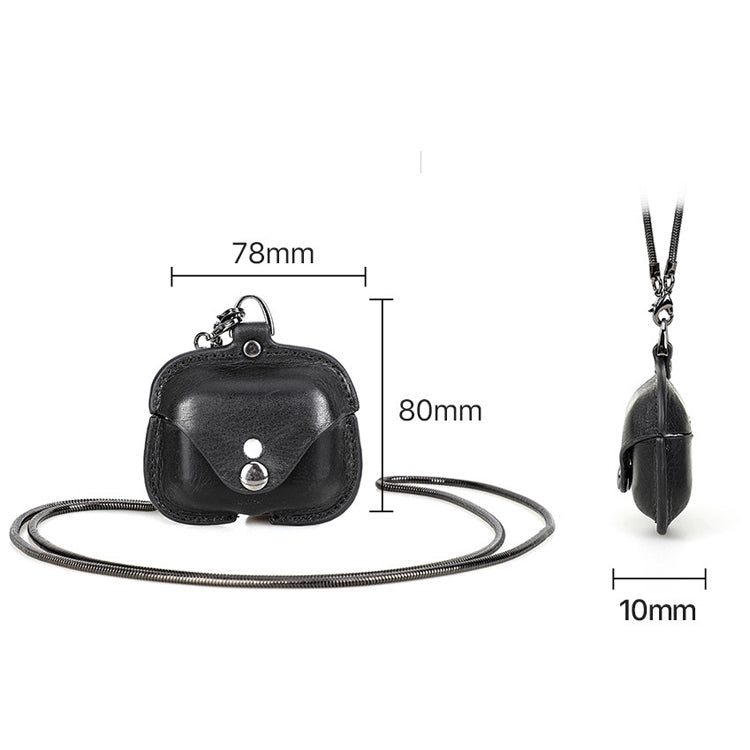 CONTACTS FAMILY CF1122A  AirPods Pro Leather Protective Case with Necklace for AirPods Pro(Blue) - HoMEdemic™ 