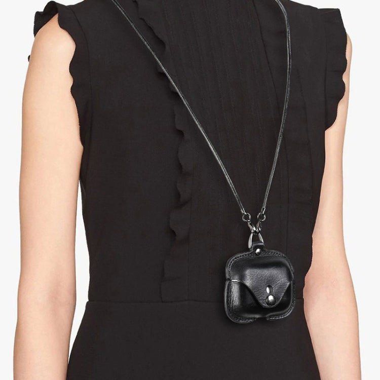 CONTACTS FAMILY CF1122A  AirPods Pro Leather Protective Case with Necklace for AirPods Pro(Blue) - HoMEdemic™ 