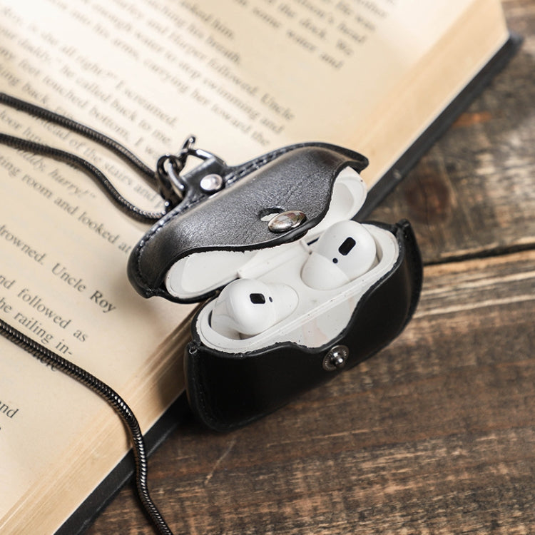 CONTACTS FAMILY CF1122A  AirPods Pro Leather Protective Case with Necklace for AirPods Pro(Red) - HoMEdemic™ 