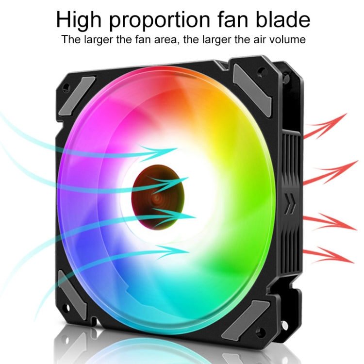 COOLMOON 12 Single Color RGB Light Remote Control Radiator Computer Case Cooler (Black) - HoMEdemic™ 