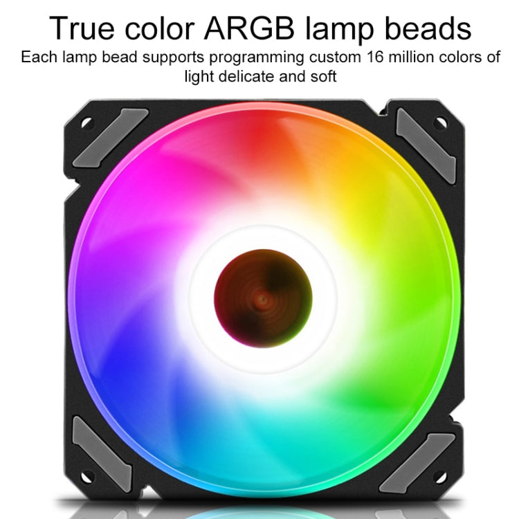 COOLMOON 12 Single Color RGB Light Remote Control Radiator Computer Case Cooler (Black) - HoMEdemic™ 