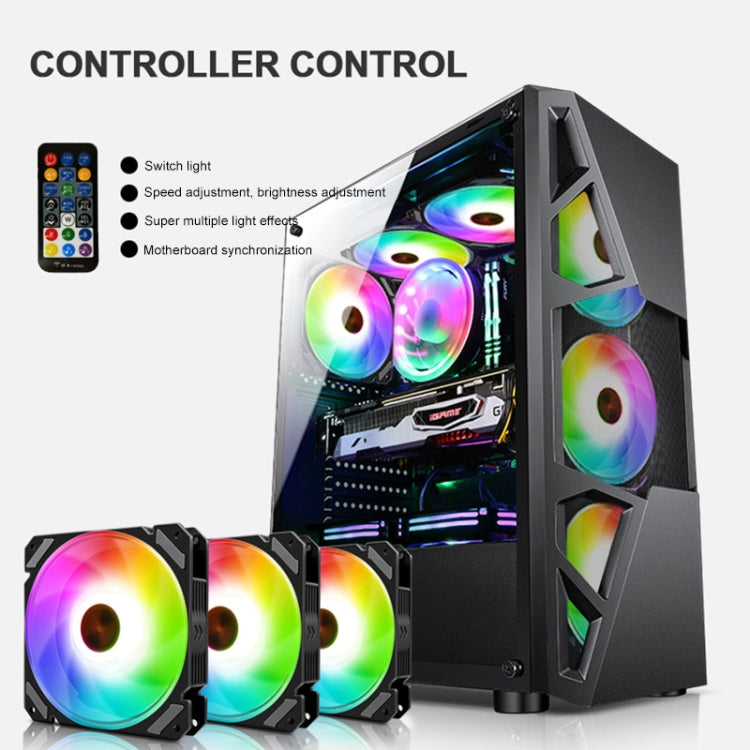 COOLMOON 12 Single Color RGB Light Remote Control Radiator Computer Case Cooler (Black) - HoMEdemic™ 
