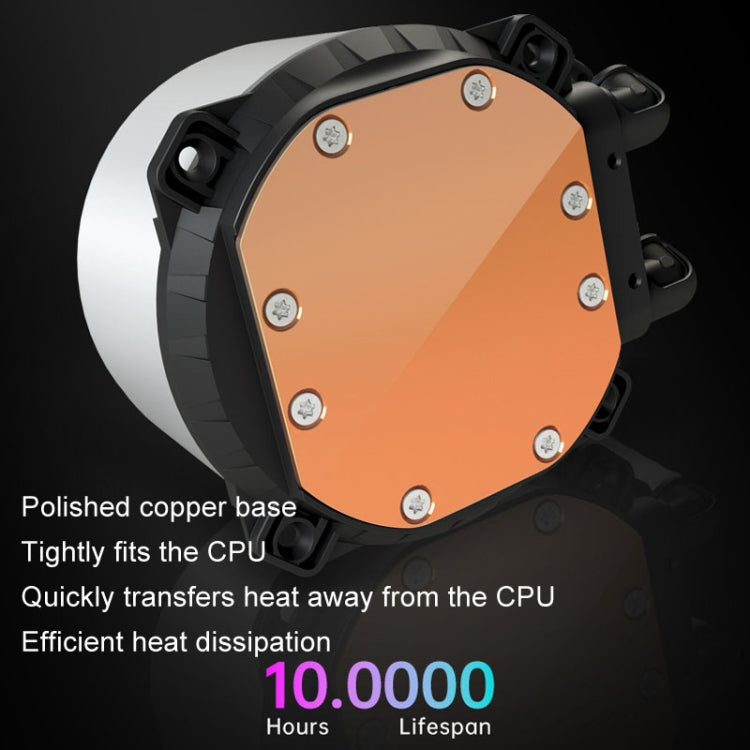 COOLMOON CM-YM-240T Digital ARGB Lens Edition Integrated Water Cooling CPU Cooler Temperature Display CPU Fan(Black) - HoMEdemic™ 