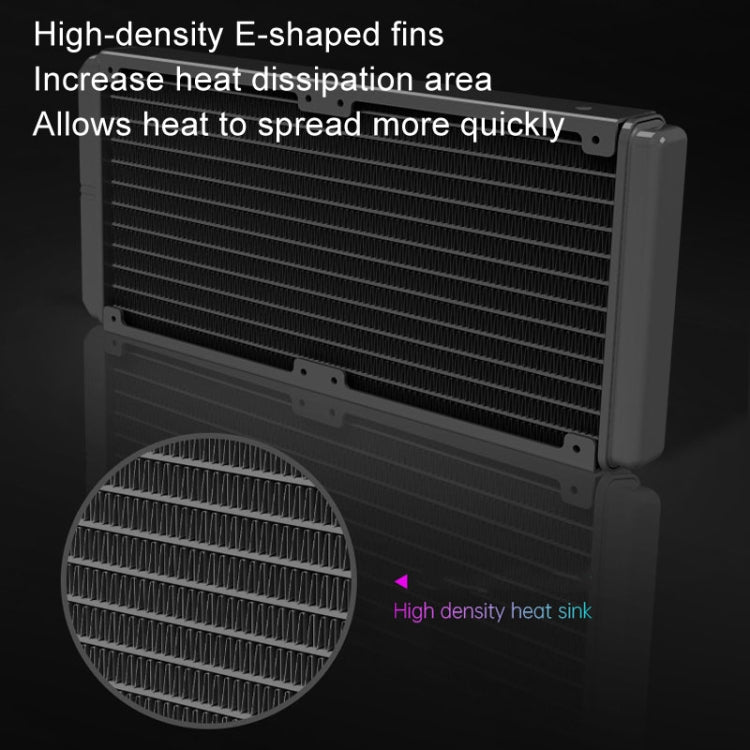 COOLMOON CM-YM-240T Digital ARGB Lens Edition Integrated Water Cooling CPU Cooler Temperature Display CPU Fan(White) - HoMEdemic™ 