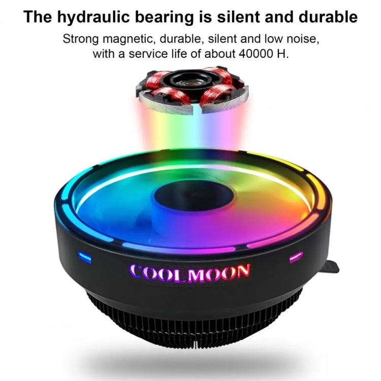 COOLMOON CPU Cooler Desktop Computer Auto Color Change Multi-Platform Mute Cooling Fan(Colorful Fine Aperture) - HoMEdemic™ 