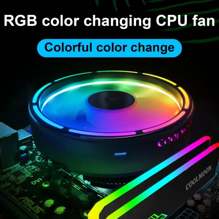 COOLMOON CPU Cooler Desktop Computer Auto Color Change Multi-Platform Mute Cooling Fan(Colorful Fine Aperture) - HoMEdemic™ 