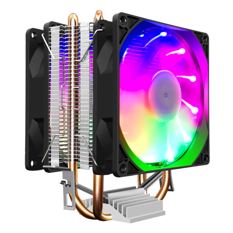 COOLMOON Frost Double Copper Tube CPU Fan Desktop PC Illuminated Silent AMD Air-Cooled Cooler, Style: P22 Streamline Edition Double Fan - HoMEdemic™ 