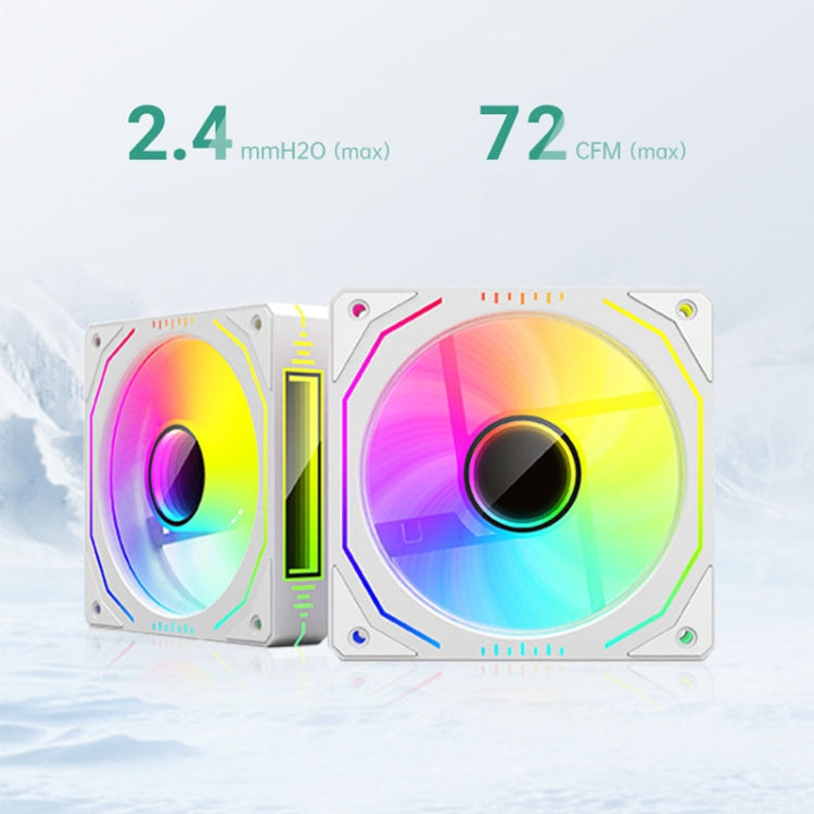 COOLMOON Glacier 240 Water Cooling Radiator Desktop ARGB Multi-Platform Integrated Lens CPU Water Cooling Fan, Color: White - HoMEdemic™ 