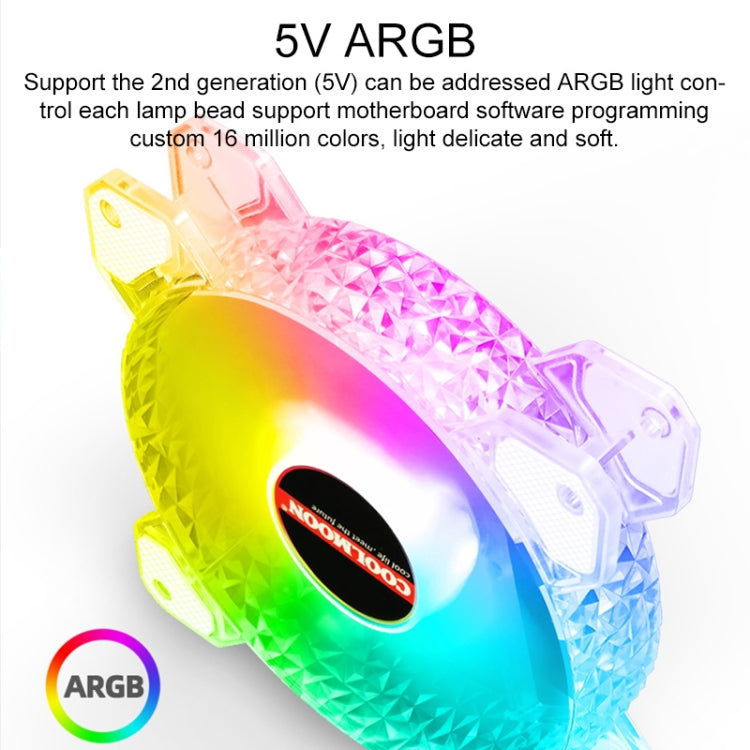 COOLMOON RGB Cooling Fan120mm PWM 6PIN S1 ARGB Fans - HoMEdemic™ 