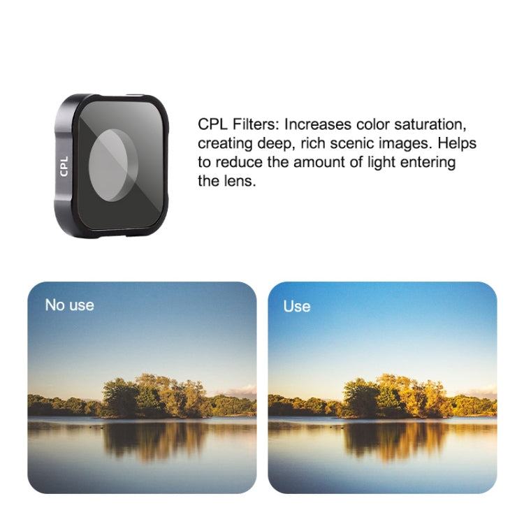 CPL Filter Action Camera Lens Filter For GoPro Hero11 Black / Hero11 Black mini / HERO10 Black / HERO9 Black - HoMEdemic™ 