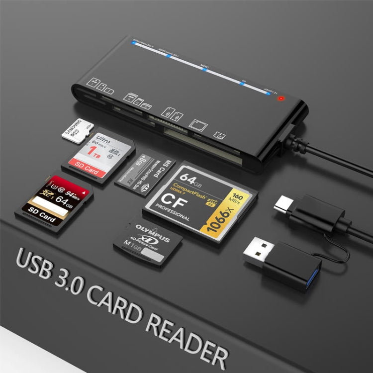 CR7 USB3.0 + Type-C Multi-function Card Reader CF / XD / MS / SD / TF Card 7 in 1 - HoMEdemic™ 
