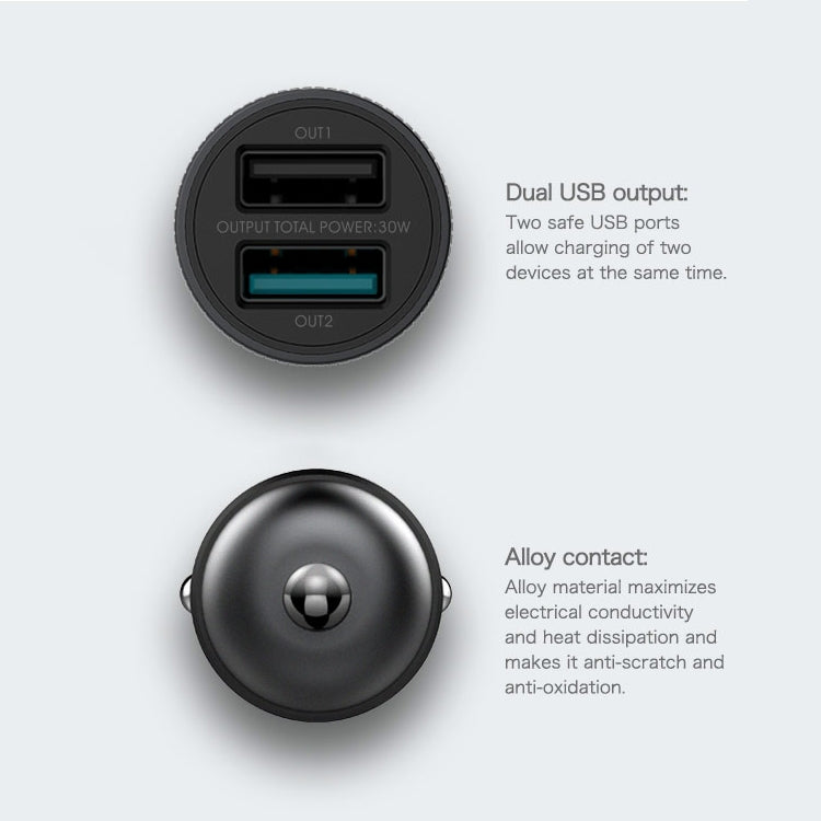 REMAX RCC221 Retour Series QC3.0 Dual USB Car Charger(Tarnish) - HoMEdemic™ 