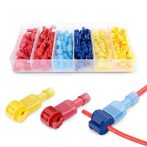 120 in 1 Universal T Shape Push Clamp Solderless Wire Connector Fast Wiring Terminal Insulated Joint Connector Set - HoMEdemic™ 