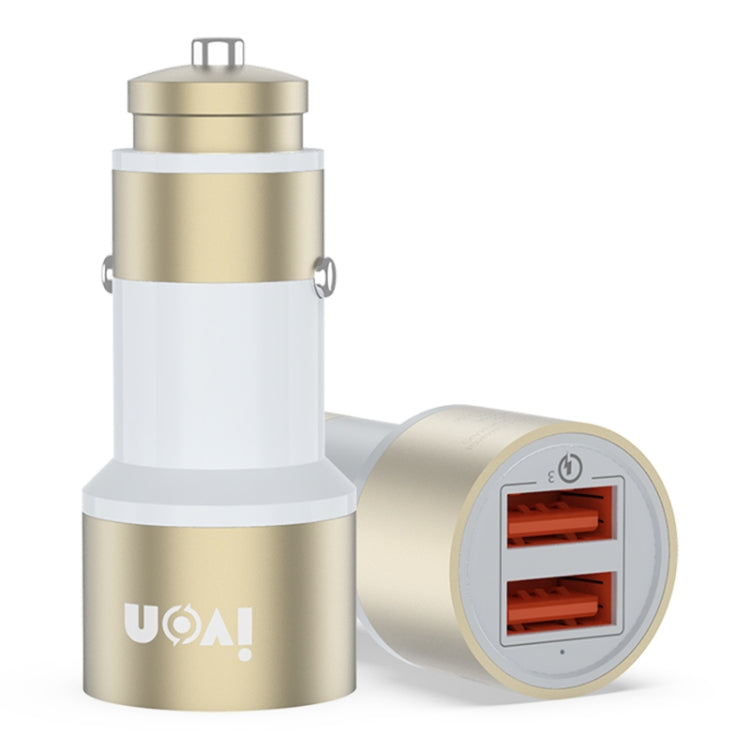 IVON CC33 36W 6A Dual QC 3.0 USB Full Metal Car Charger - HoMEdemic™ 