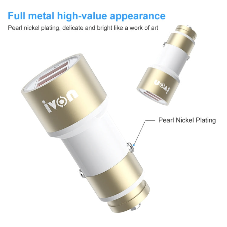 IVON CC33 36W 6A Dual QC 3.0 USB Full Metal Car Charger - HoMEdemic™ 