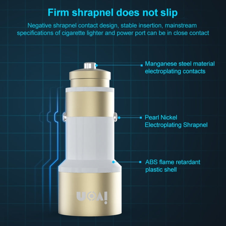 IVON CC33 36W 6A Dual QC 3.0 USB Full Metal Car Charger - HoMEdemic™ 