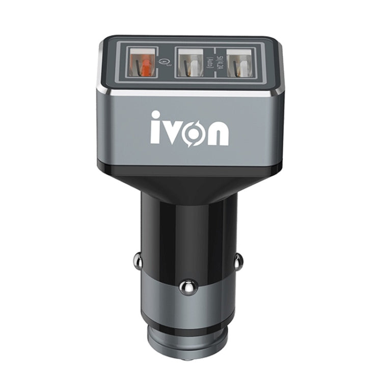 IVON CC36 39W 7.2A QC 3.0 USB + Dual USB Car Charger with Ambient Light - HoMEdemic™ 