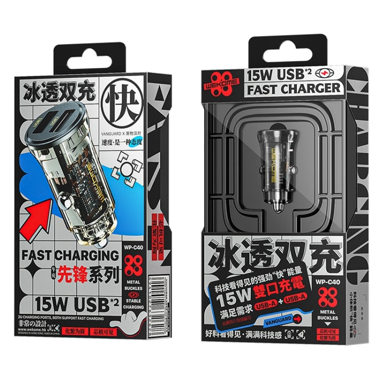 WK WP-C40 Vanguard Series 15W Daul USB Car Charger - HoMEdemic™ 