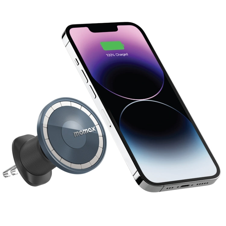 MOMAX MoVe Universal Transparent Magnetic Air Outlet Car Holder (Black) - HoMEdemic™ 