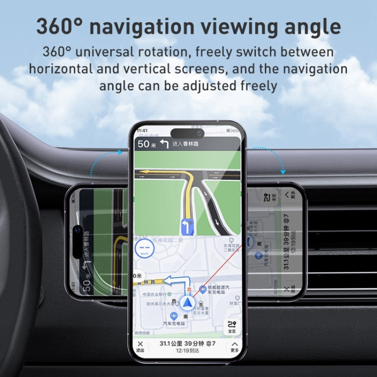 MOMAX MoVe Universal Transparent Magnetic Air Outlet Car Holder (Black) - HoMEdemic™ 