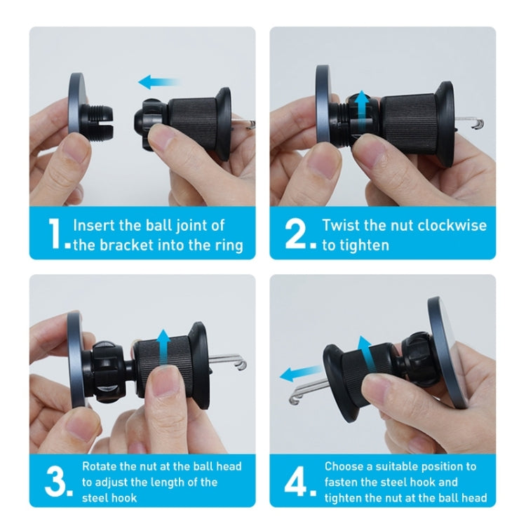 MOMAX MoVe Universal Transparent Magnetic Air Outlet Car Holder (Black) - HoMEdemic™ 