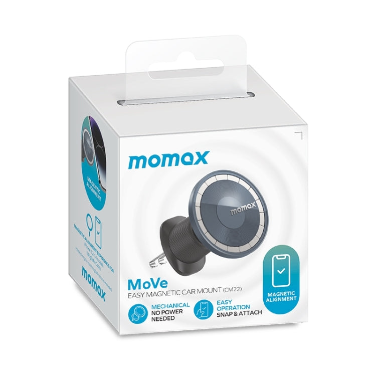 MOMAX MoVe Universal Transparent Magnetic Air Outlet Car Holder (Black) - HoMEdemic™ 